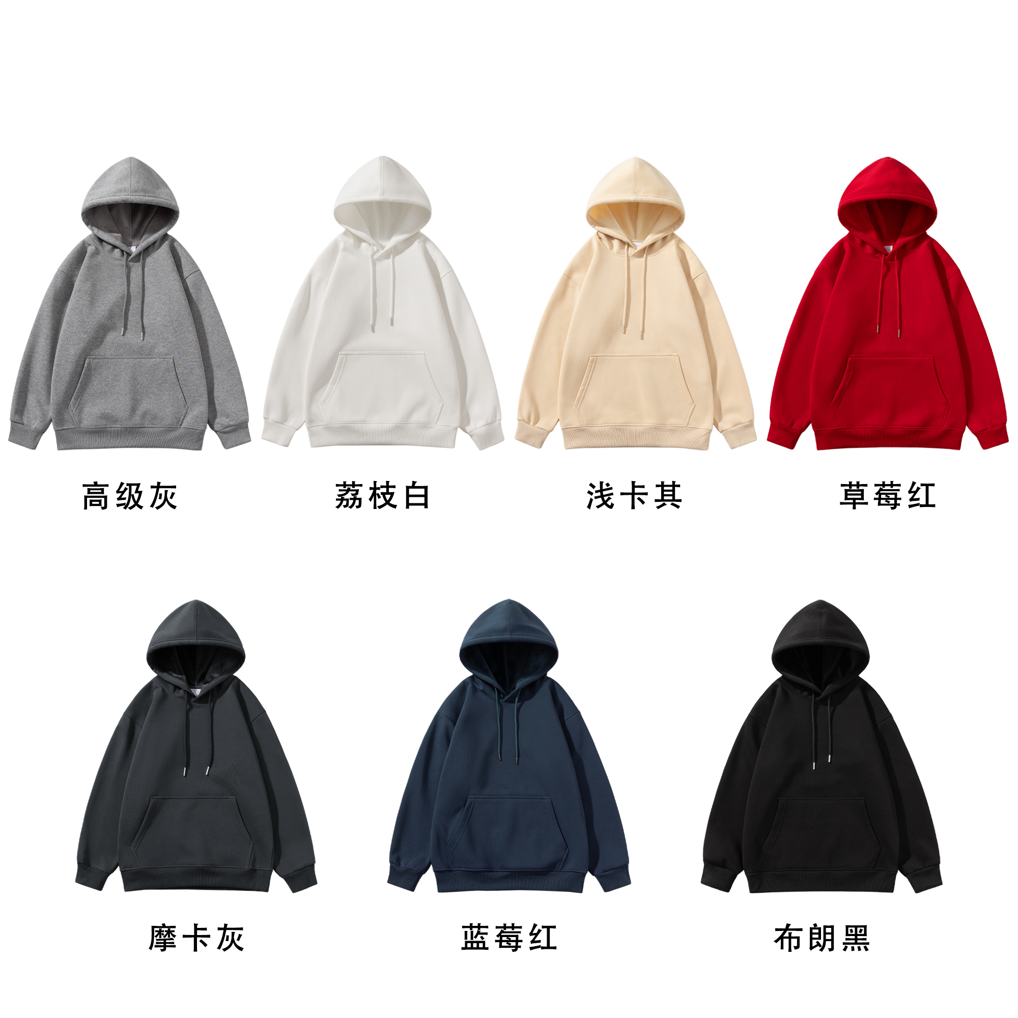 FODARLLOY Fashion Vintage Hoodie OEM Streetwear Essentials Oversize Unisex Pull Coat Men's Hoodies Pullover Dark Grey