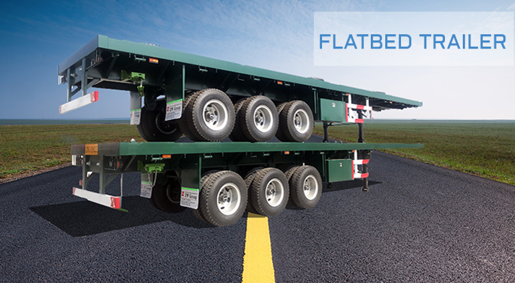 3 And 4axel 40ft 50ft 60ft Container Flatbed Trailer Tanzania Used Flatbed Semi Trailer For Sale