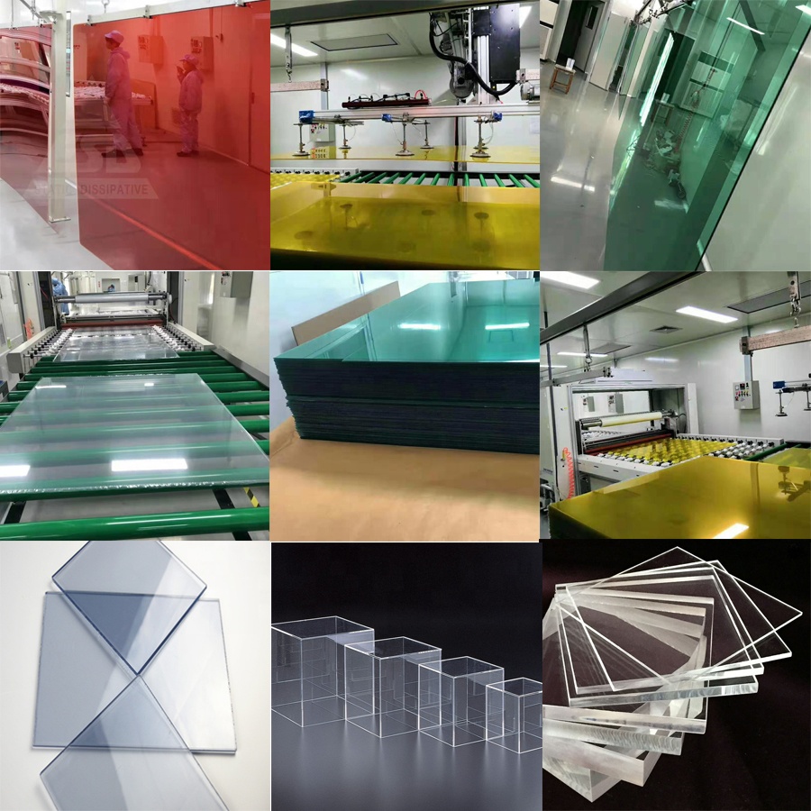 5H Pencil hardness Clear PC Cast Polycarbonate ESD Acrylic Sheet