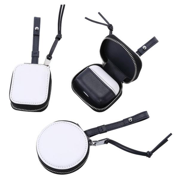 Leather Sublimation Airpods Bag Custom Headphone Bag For Sublimation Photos