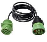 Green J1939 9 Pin Deutsch Connector Type 2 7ft Shielded Male Female Cable