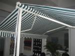 Double awning, awning, independent double - sided, electric hand - operated