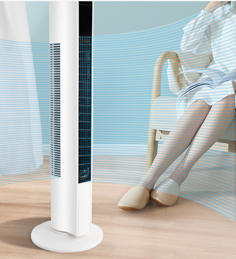 Smart Electric Bladeless Tower Fan 84*26.5cm App-Controlled Quiet Strong Air Cooling