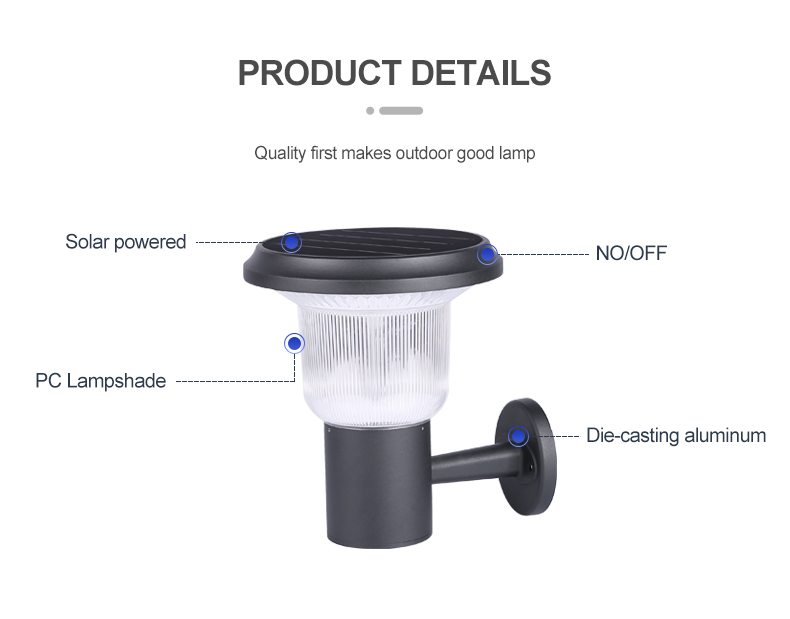 10w 15w 20w Solar Powered IP65 Wall Mounted Led Wall Lamp Outdoor Park Solar Light