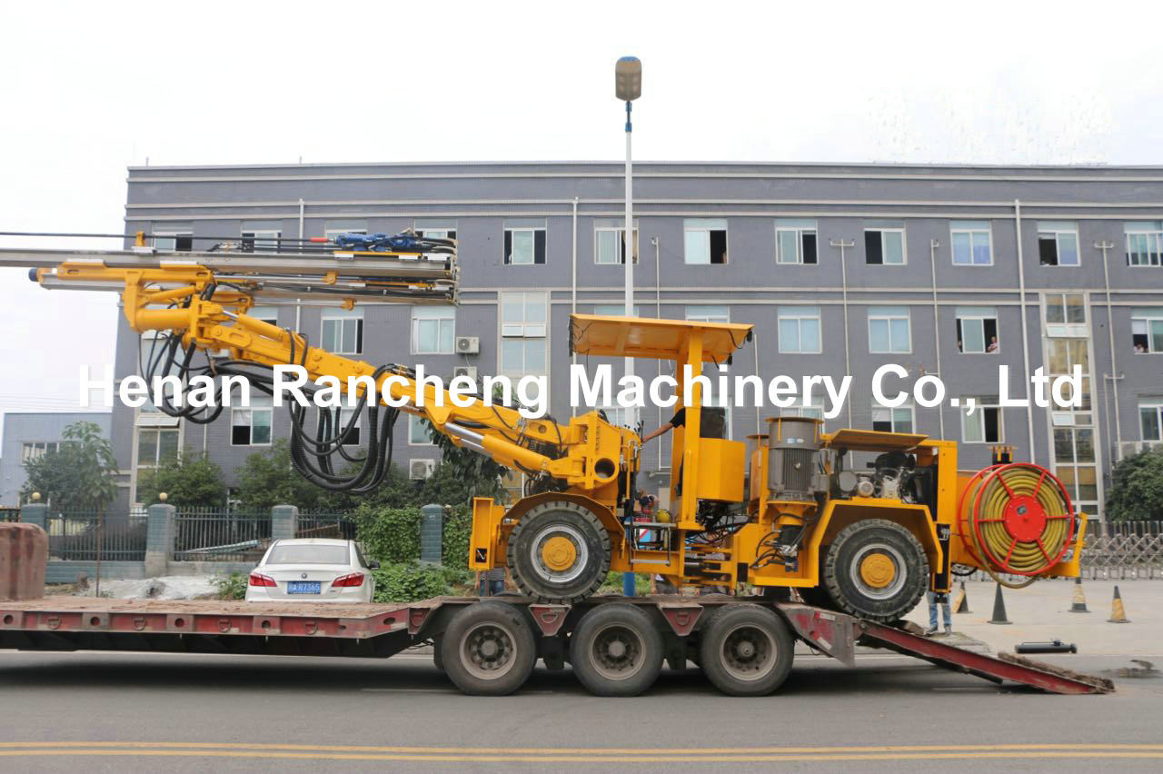 RCZ-22J All Hydraulic Tunneling Jumbo Drilling Rig 3880mm Drilling Depth With 93KW / 125HP Diesel Engine Power