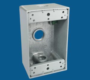China 3 Outlet Holes Waterproof Electrical Box / Outdoor Electrical Outlet Box wholesale