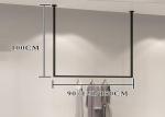 Pensile Style Clothing Display Rack , Retail Store Fixtures Iron Baking Material