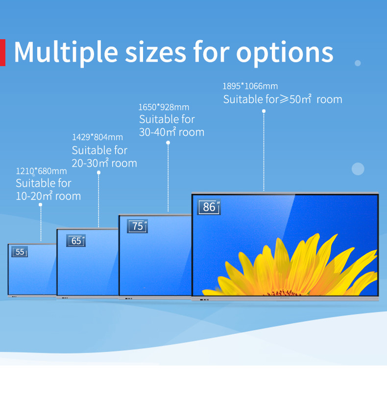 65 '' Big Indoor Education Interactive Whiteboard Touch Advertising LED Display