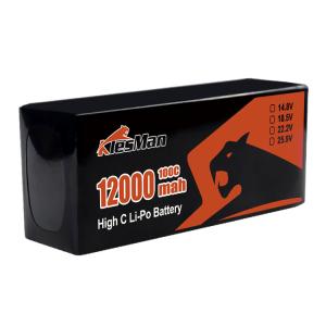 China XT6 Plug 6S 12000mAh Lipo Battery for 10 Inch FPV Drone 22.2V 50C 70C High Capacity wholesale