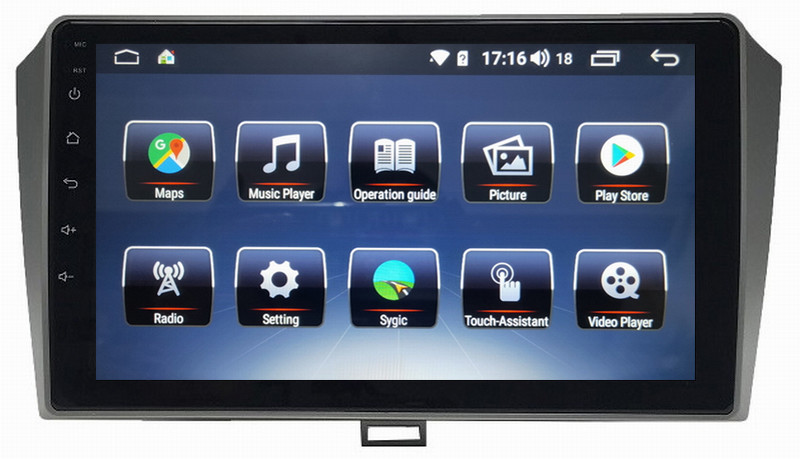 Ouchuangbo bluetooth car kit for JAC J5 support BT MP3 mirror link android 8.1 OS 4+64