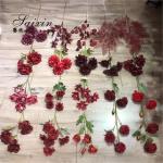 SX-F010 Wholesale high quality red Artificial flowers bouquet for wedding