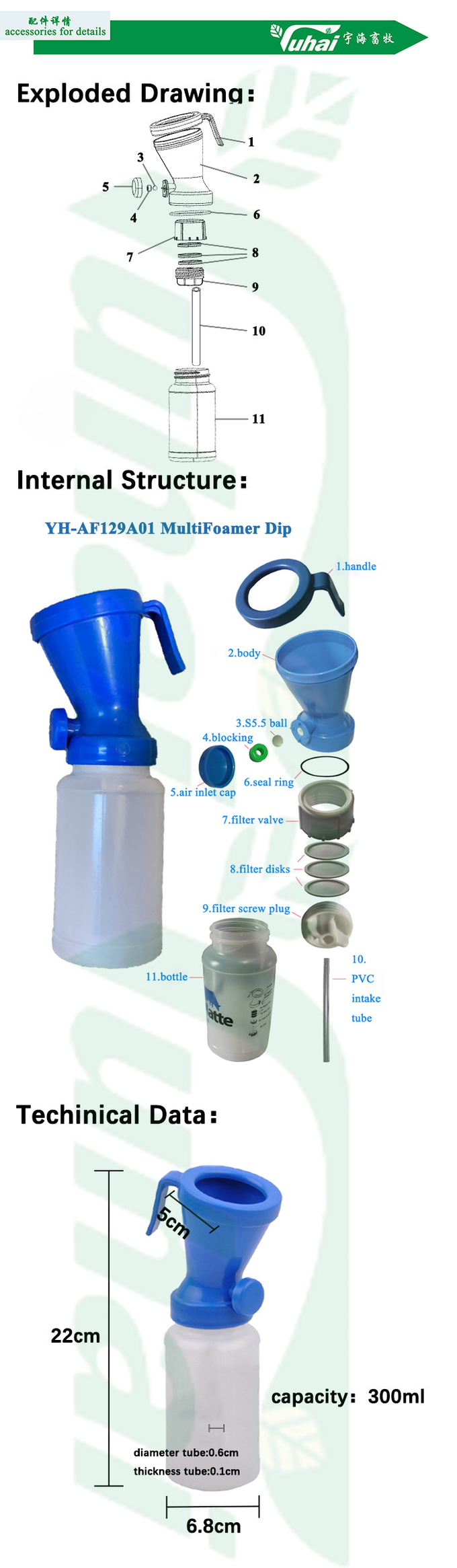 Foaming Teat Dip Cup Medical Milking Machine Food Grade Material For Cow Feeding