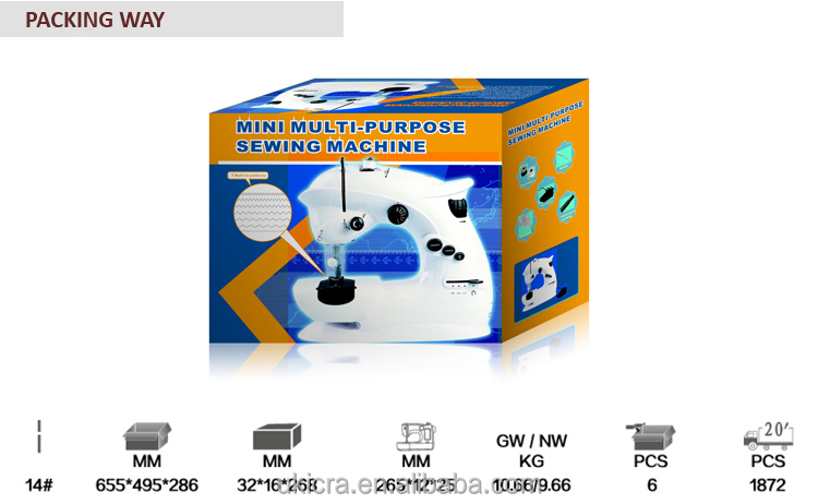 Lock Stitch Multi-function Mini Domestic T-shirt Sewing Machine UFR-403 with Retail