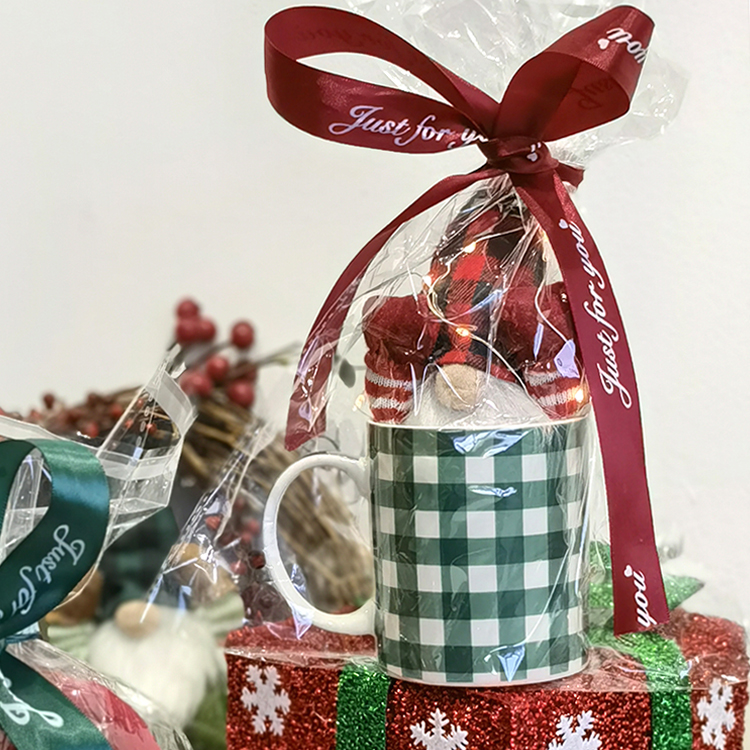 Custom Porcelain Taza Navidad Green Mosaic Ceramic Cup For Business Relationships