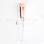 Flower Shape Foundation Single Makeup Brush With Transparent Triangle Handle