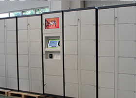 Deposit Rental Industry Computer Luggage Lockers with 15 inch Touch Screen