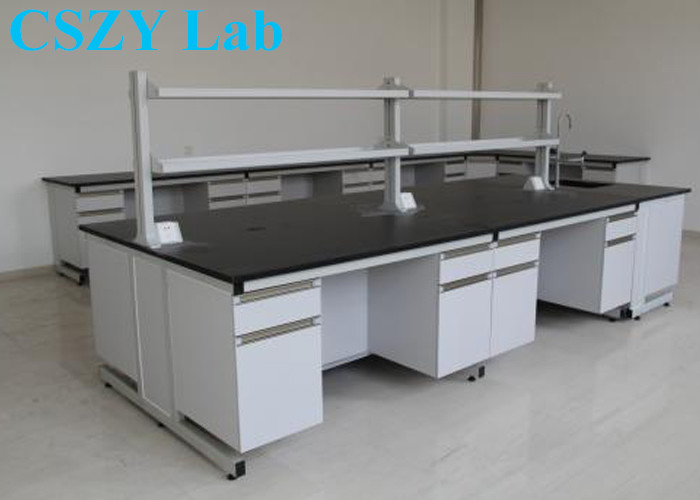 Cheap Price Professional School Lab Furniture Island Bench With PP sink