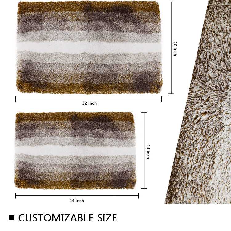 Water Absorbed 24 × 38 inch Contour Bath Mat Modern Style