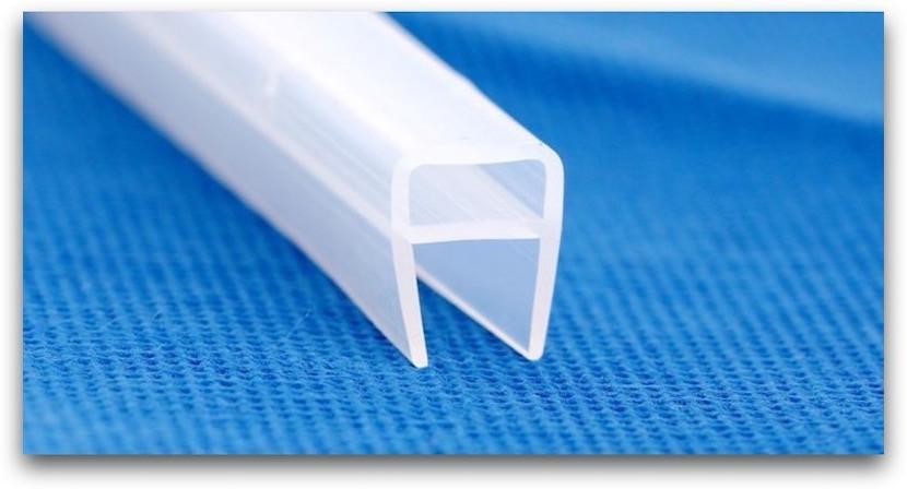 Platinum Cured Silicone Seal Strip , Rubber Seal Extrusion Profiles Low Smoke