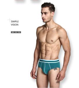 China Combed Mens Sexy Boxer Shorts Bikini Green Men'S Pure Cotton Underwear wholesale