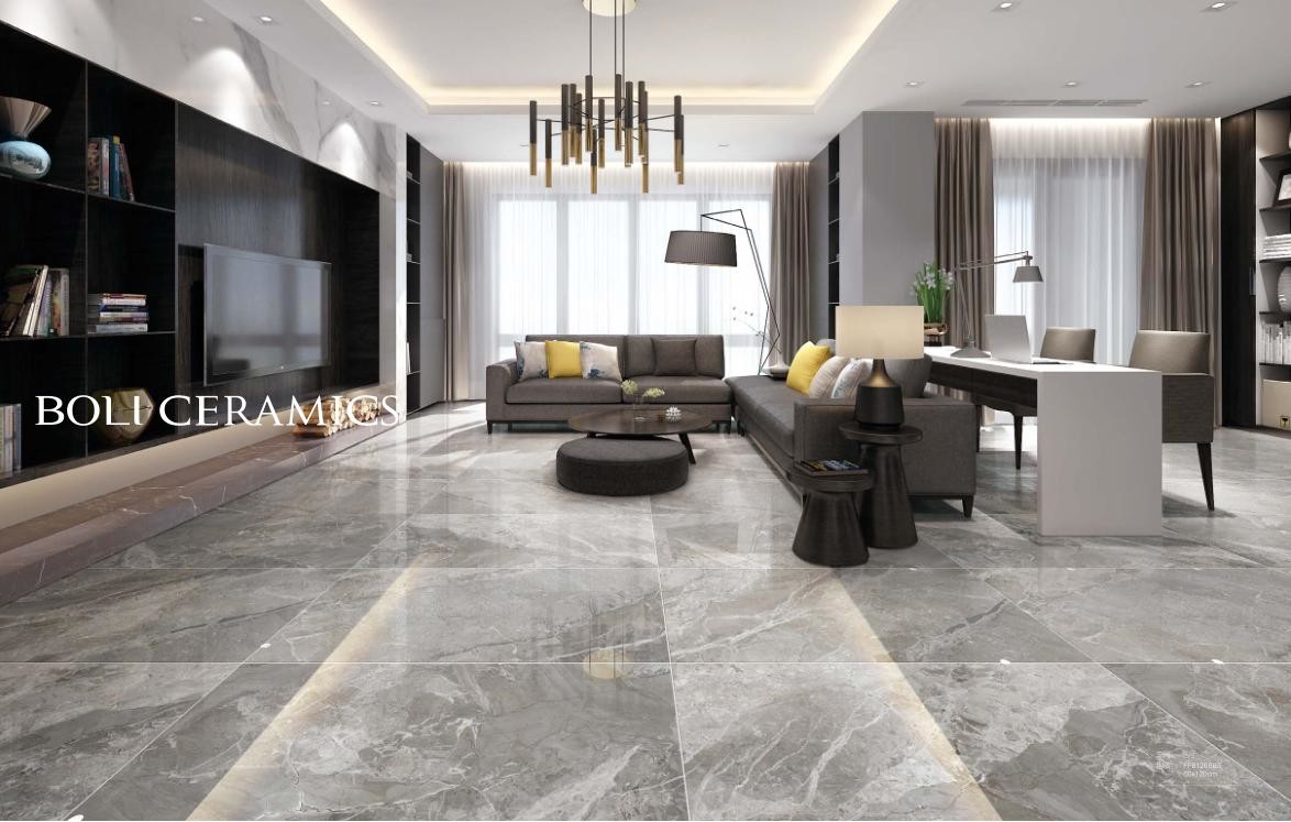 Exterior And Interior Marble Look Porcelain Tile Chemical Resistant