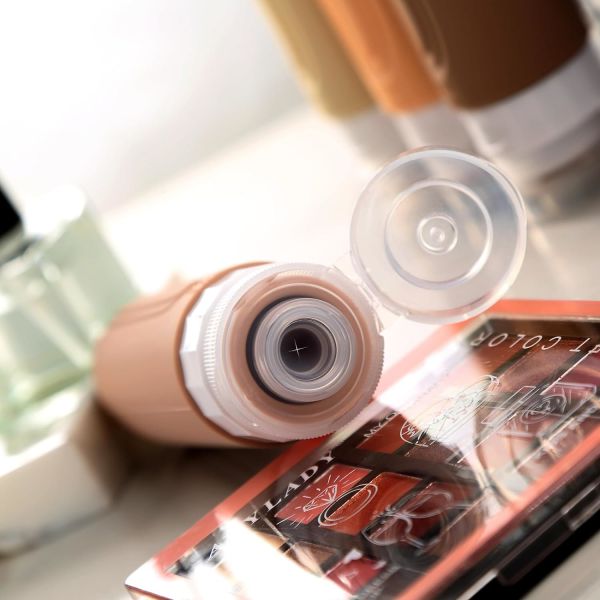 Dark Apricot Silicone Travel Toiletry Bottles Kit 90ml TSA Approval