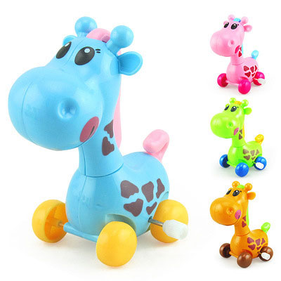 Easter Wind Up Toys Giraffe Flipping Walking Jumping Clockwork Bulk Toys PVC for Kids