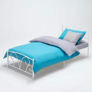 China Simple Rod Iron Single Bed Quick Easy Assemble Sturdy Construction wholesale