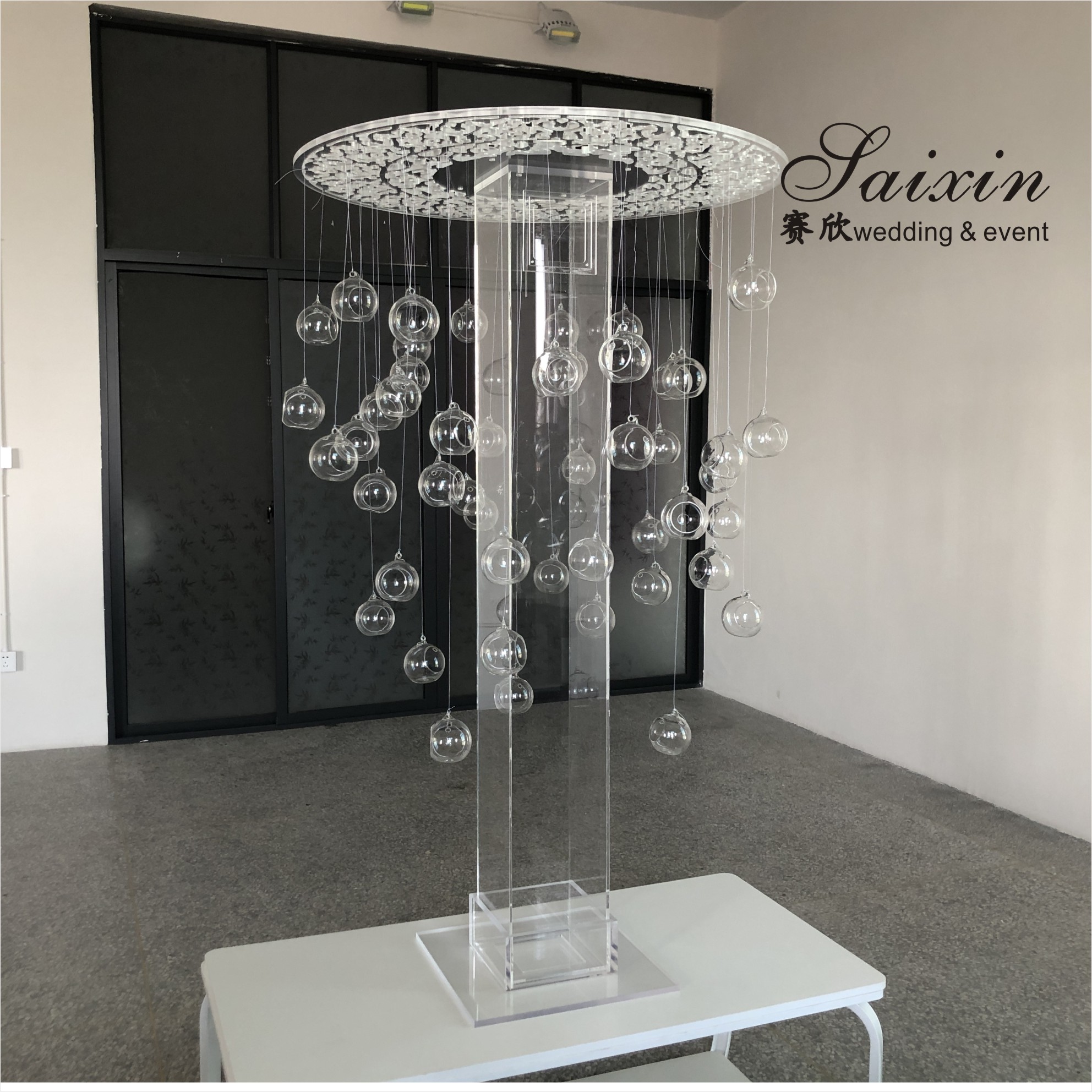 New Gold Metal Flower Table Support Candle Stand for Wedding Centerpiece Decoration