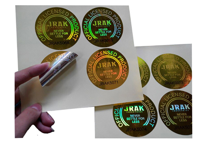 Customized self adhesive PET hologram laser anti counterfeit label