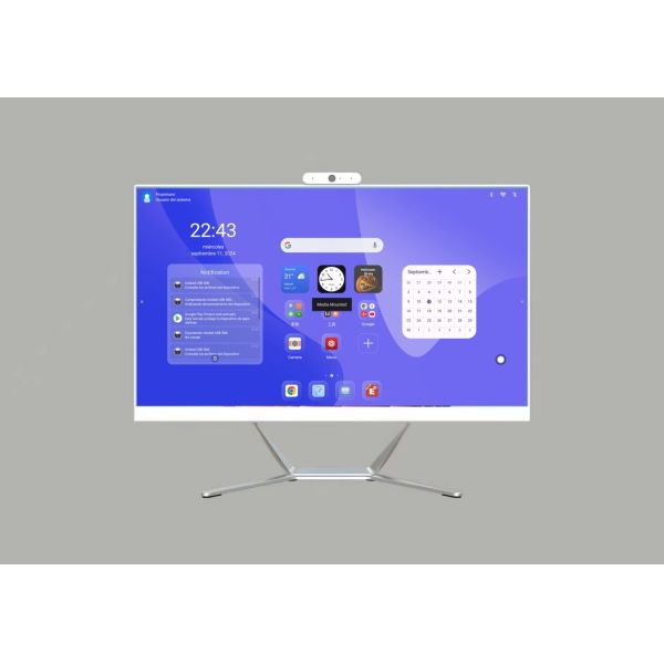 IBoard Wholesale Factory Outlet Capacitive 10 Touch 21.5'' 23.8'' 27'' 32 Inch Desktop Monitor With Built In 13MP Webcam All-In-One Android And Win