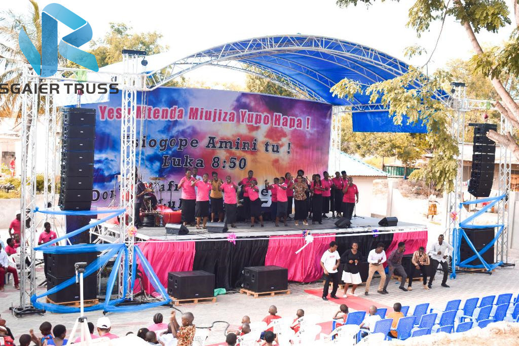 Outdoor Concert Aluminum Truss Frame , 290mm - 1200mm Aluminum Stage Truss