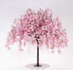 OEM Pink 130cm Height Faux Cherry Blossom Tree Fiberglass Plastic