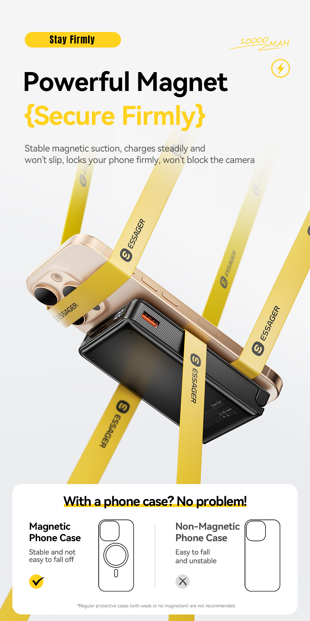 ESSAGER ES-D019 Wireless Magnetic Power Bank 10000mah Battery Bank