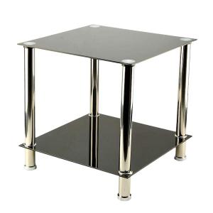 China Living Furniture 45cm 54cm Contemporary Glass Side Tables wholesale