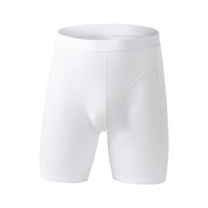 China White Compression Mens Cotton Boxer Shorts Underwear Soft Cotton Lengthened Legs Abrasive Pants wholesale