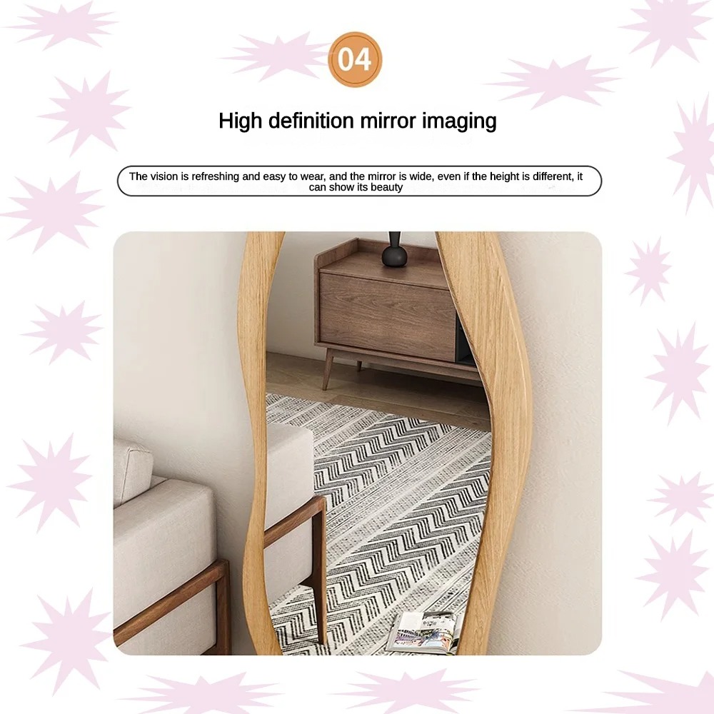 Contemporary Design Style Silver Dressing Room Entrance Mirror for Luxury Home Decor