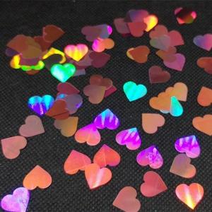 China 12mm Pink Heart Glitter PVC Polyester Shapes Fashionable Metal Stars Number Wedding Party Valentine's Day Decor Home Crafts wholesale