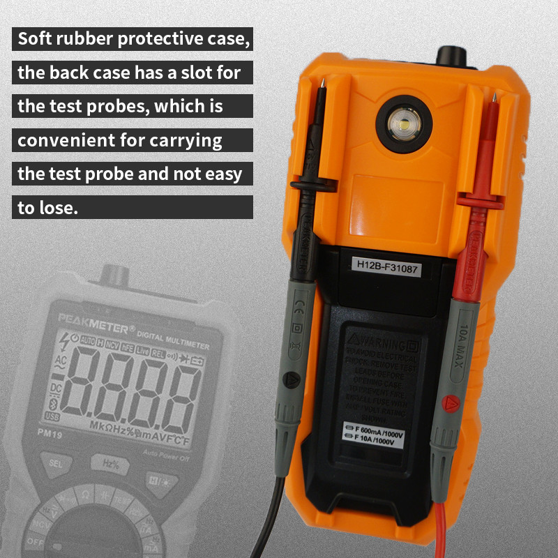 Non-Contact Test 6000 Counts T-RMS Frequency Dc Current Multimeter Non - Slip