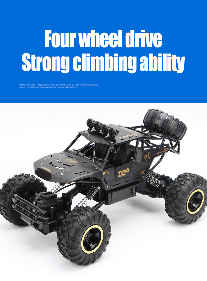 4WD Rechargeable Rock Crawler Electric Off Road Radio Remote Control Car for Kids Gifts
