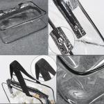 Waterproof Zippered 6 Pack Clear PVC Toiletry Bag With Handle