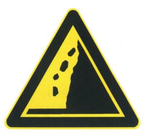 China Steep slope sign wholesale