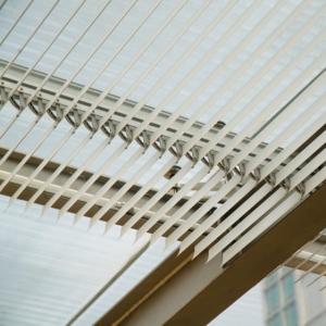 China Aerofoil Aluminum Retractable Louvered Roof Systems Building Facade Light Control wholesale