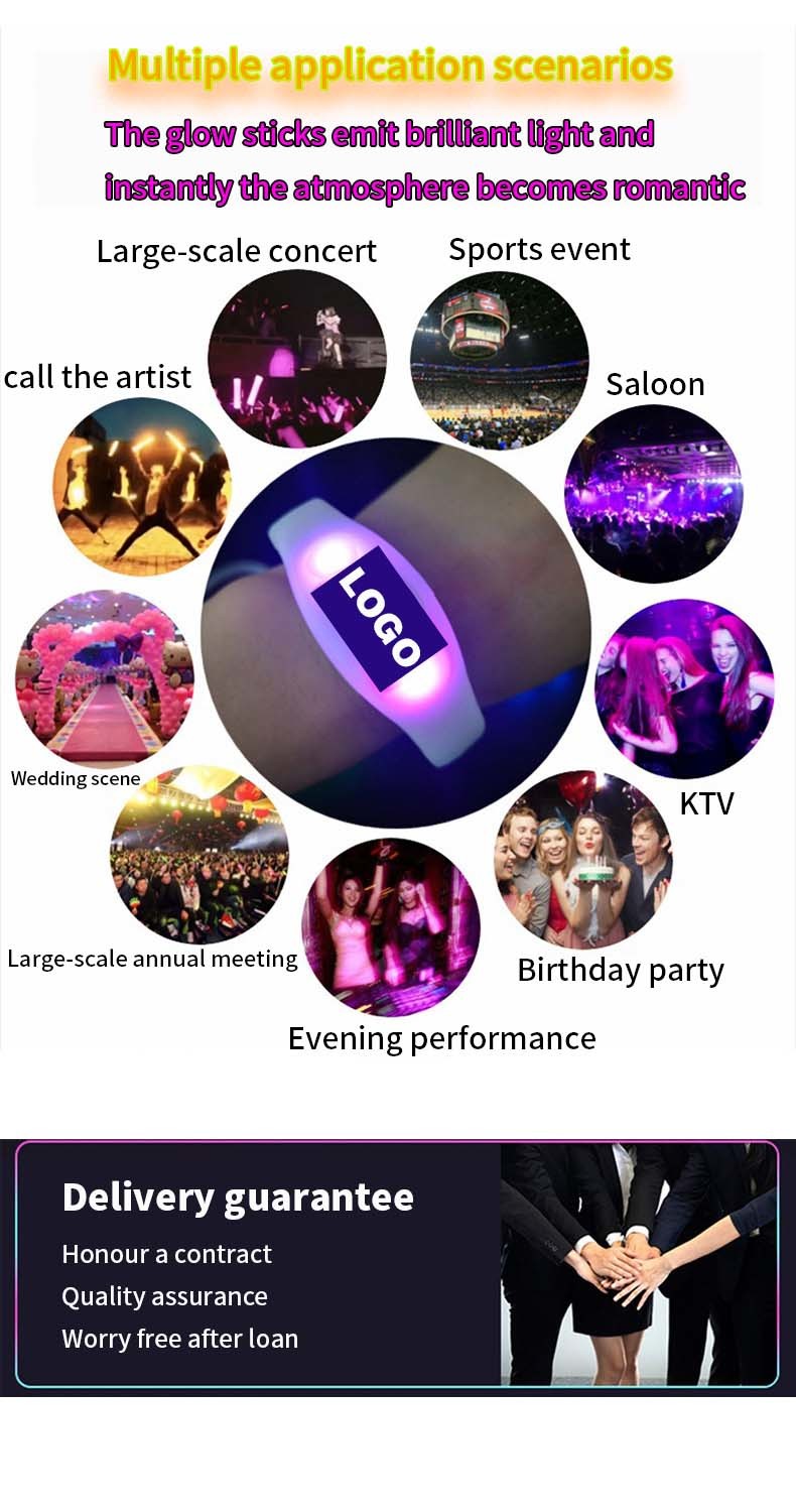 Event LED Wristband with Wireless Control and RFID for Crowd Management ODM