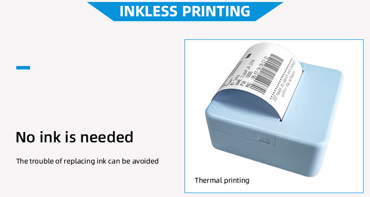 3 Inch Thermal Printer Wireless Bluetooth Bill Printer for iOS 8.0 and Newer Devices