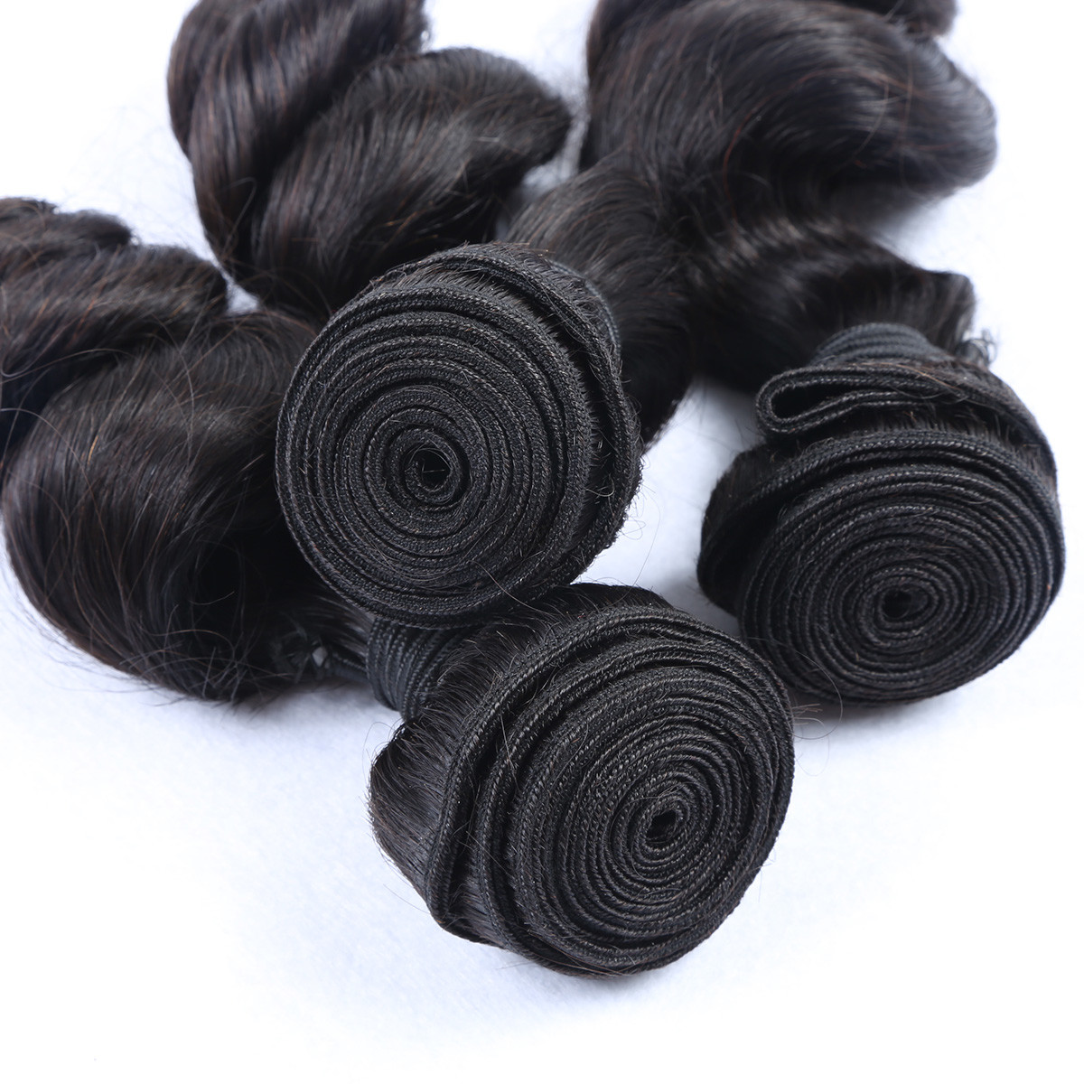 Double Drawn Weft Loose Wave 7A 8A unprocessed Loose wave hair Virgin Brazilian hair