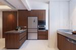 Modern Chinese Red Brown Stainless Steel Kitchen Units Sophisticated Luxurious