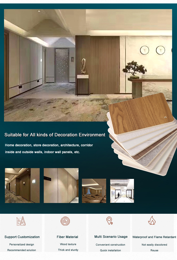Interior Architectural Waterproof MDF Sheet 3D Damask Water Resistant MDF Board