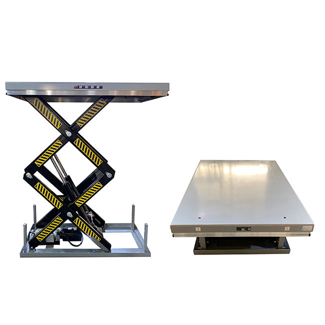 1 Ton 1300mmx820mm Hydraulic Double Scissor Lift Table Cart 70.08in