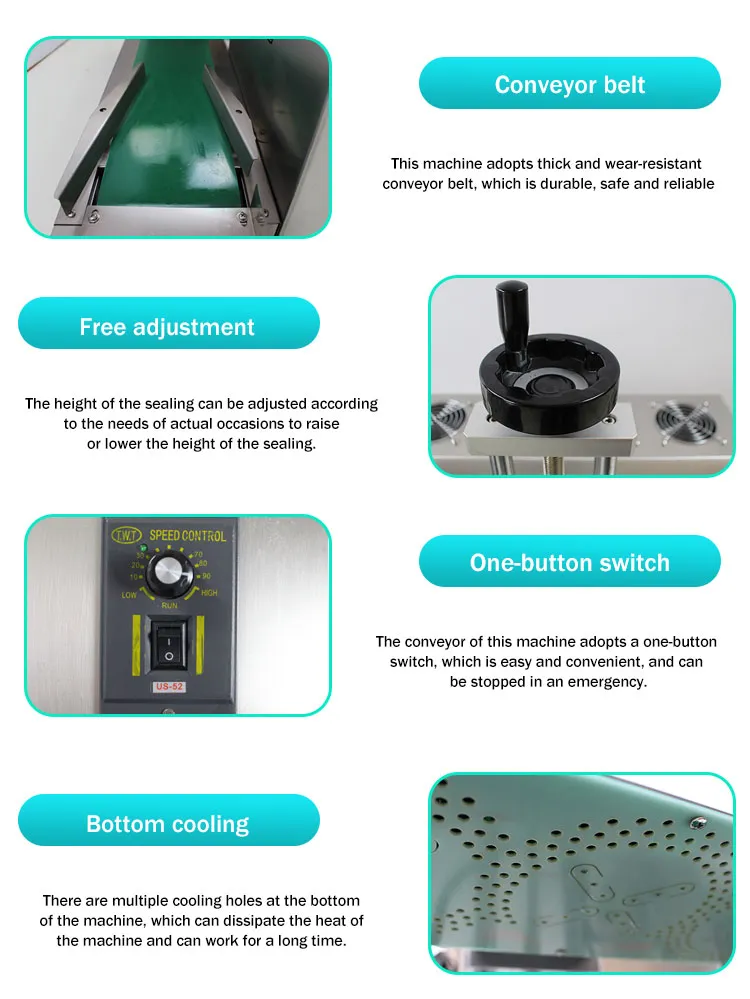 Continuous Induction Sealing Machine for Plastic Bottles and Aluminum Containers